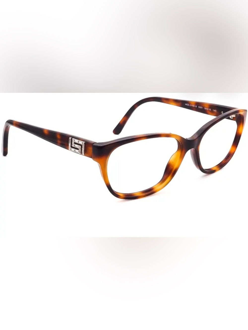 Versace Eyeglasses MOD. 3189 5061 Tortoise Brown Cat Eye Frame Italy 52[]15 140